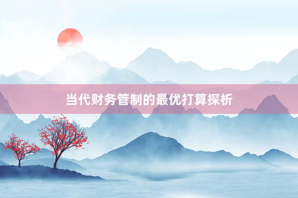 当代财务管制的最优打算探析