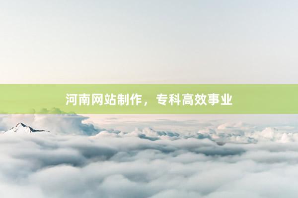 河南网站制作，专科高效事业